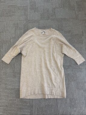 Autumn Cashmere Cashmere and Silk Gold Sweater Tunic, size S